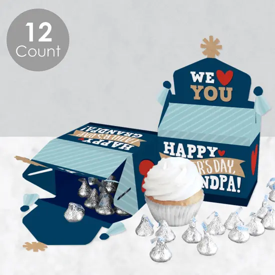 Big Dot of Happiness Grandpa, Happy Father's Day - Treat Box Party Favors - We Love Grandfather Goodie Gable Boxes - Set of 12 {4}