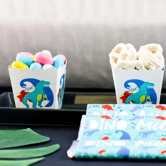 Big Dot of Happiness Roar Dinosaur - Party Mini Favor Boxes - Dino Mite T-Rex Baby Shower or Birthday Party Treat Candy Boxes - Set of 12 {7}