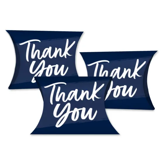 Big Dot of Happiness Navy Blue Elegantly Simple - Favor Gift Boxes - Guest Party Favors Petite Pillow Boxes - Set of 20 {1}