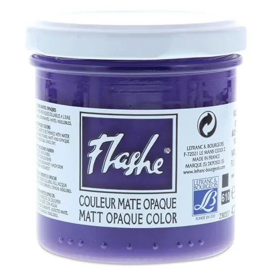 Lefranc & Bourgeois Flashe Vinyl Paint - Dioxazine Violet, 125 ml jar {1}