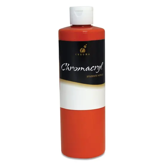 Chromacryl Students' Acrylics - Vermilion, 16 oz bottle {1}