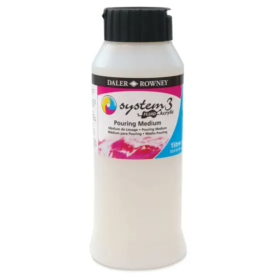 Daler-Rowney System3 Fluid Acrylic Mediums - Pouring Medium, 1 L {1}