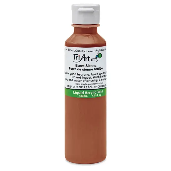 Tri-Art Liquid Artist Acrylics - Burnt Sienna, 120 ml bottle {1}