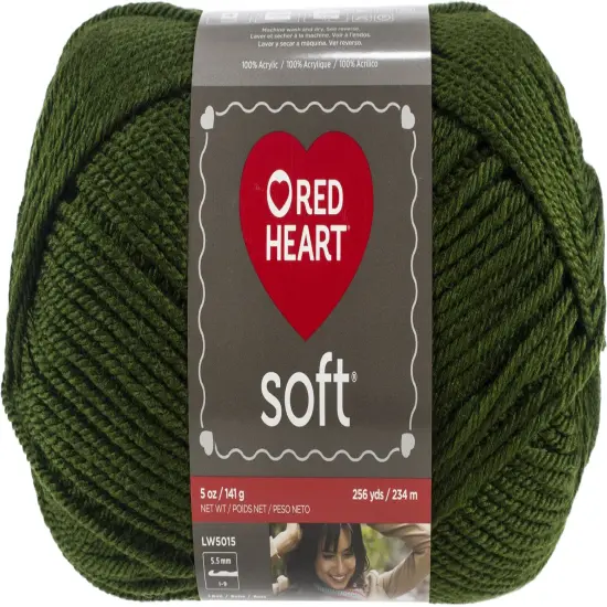 Multipack of 24 - Red Heart Soft Yarn-Dark Leaf {2}