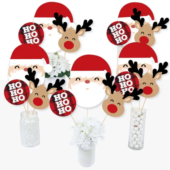 Big Dot of Happiness Jolly Santa Claus - Christmas Party Centerpiece Sticks - Table Toppers - Set of 15 {3}