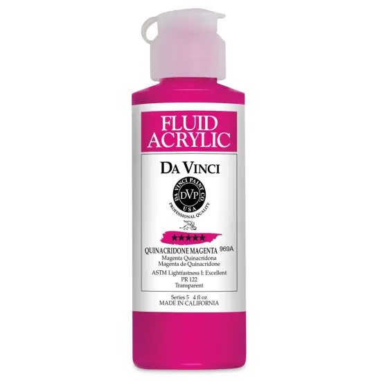 Da Vinci Fluid Acrylics - Quinacridone Magenta, 4 oz bottle {2}
