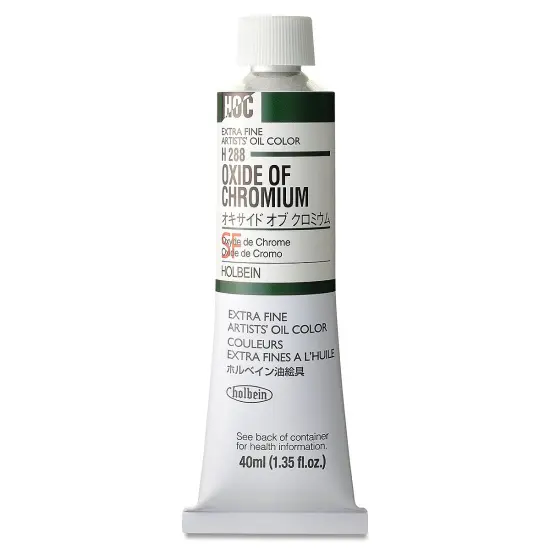 Holbein Artists' Oil Color - Oxide of Chromium, 40ml tube {2}