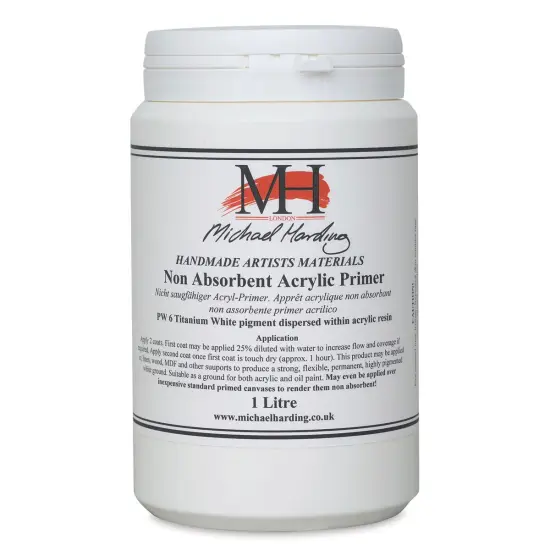 Michael Harding Non-Absorbent Acrylic Primer - White, 1 Liter, Jar {1}