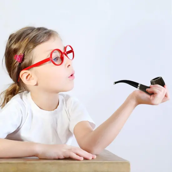 Skeleteen Fake Pipe Costume Accessory - Wood Look Tobacco Prop Pipe for Dress Up and Pretend Play {2}