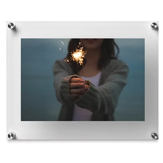 Wexel Art Double Panel Acrylic Display Frame - 12" x 15", Silver Hardware {2}