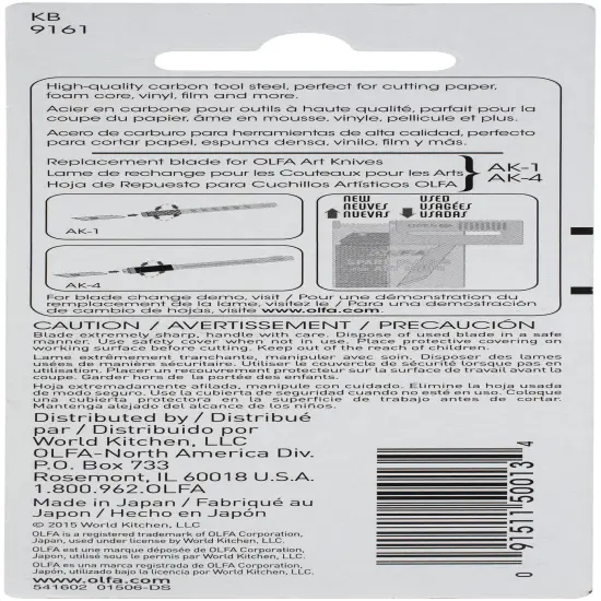 OLFA Art Knife Replacement Blades 25/Pkg-For 9164 {3}
