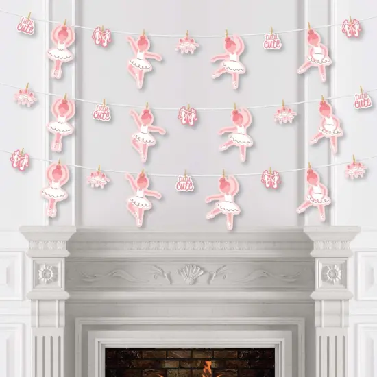 Big Dot of Happiness Tutu Cute Ballerina - Ballet Birthday Party or Baby Shower DIY Decorations - Clothespin Garland Banner - 44 Pieces {4}