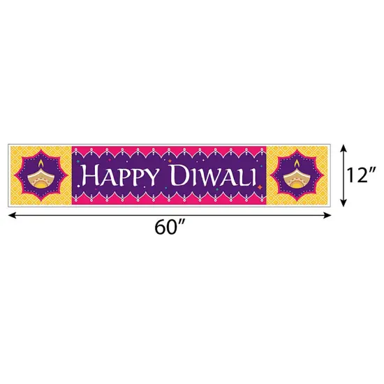 Big Dot of Happiness Happy Diwali - Festival of Lights Party Decorations Party Banner {3}
