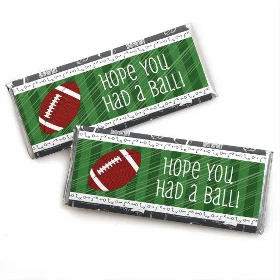 Big Dot of Happiness End Zone - Football - Candy Bar Wrappers Baby Shower or Birthday Party Favors - Set of 24 {1}