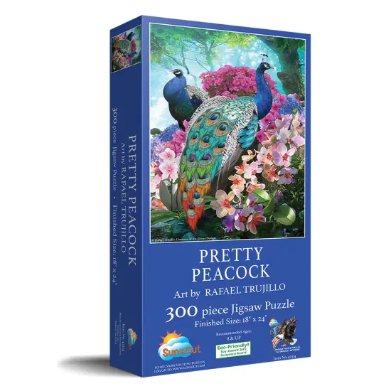 Sunsout Pretty Peacock 300 pc Jigsaw Puzzle 42374 {3}