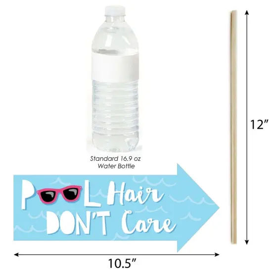 Big Dot of Happiness Funny Make a Splash - Pool Party - Summer Swimming Party or Birthday Party Photo Booth Props Kit - 10 Piece {4}