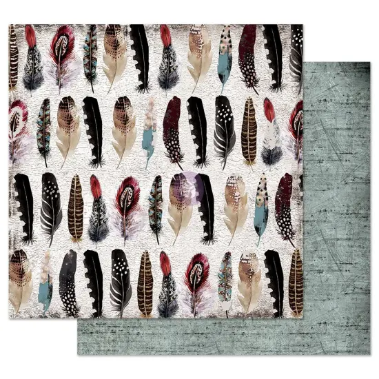 Prima Marketing Inc Prima Marketing Midnight Garden Double-Sided Cardstock 12x12-Feather Collector, Multi 655350849009 (10 SHEETS) {1}
