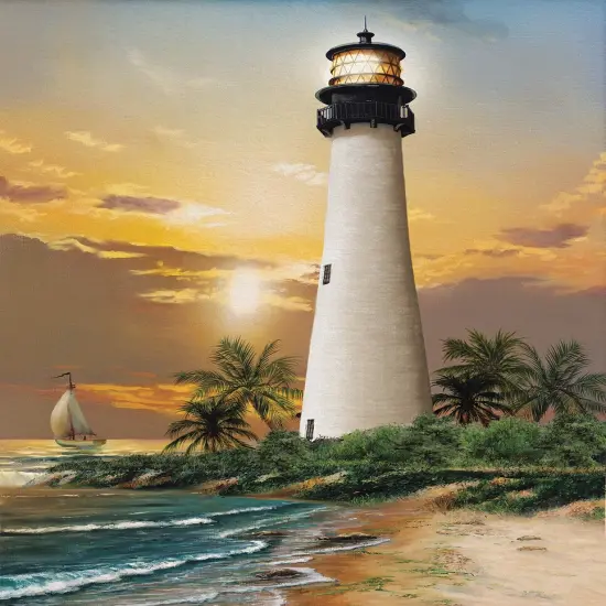 Sunsout Cape Florida Lighthouse 500 pc Jigsaw Puzzle 28838 {4}