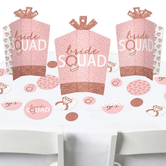 Big Dot of Happiness Bride Squad - Rose Gold Bridal Shower or Bachelorette Party Decor and Confetti - Terrific Table Centerpiece Kit - Set of 30 {1}