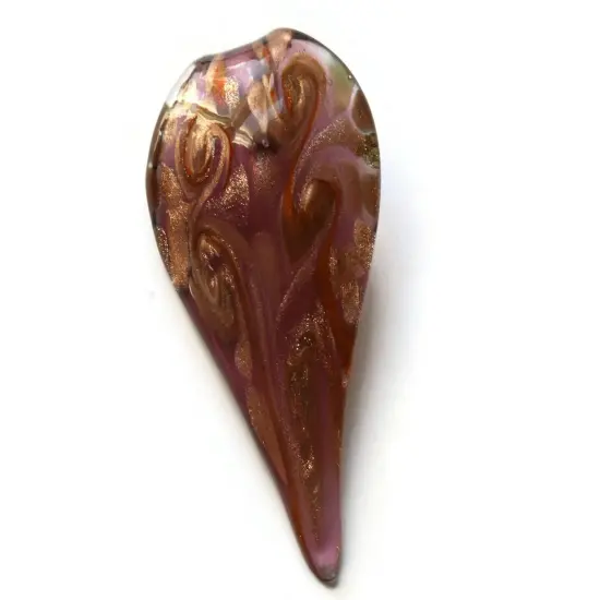 72mm Purple Foil Glass Drip Pendant {1}