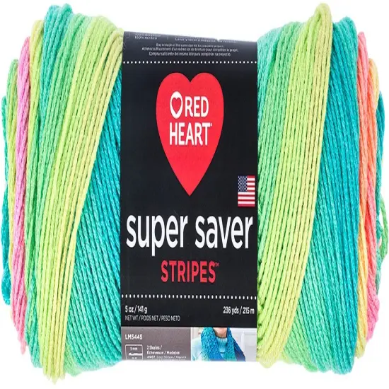 Multipack of 6 - Red Heart Super Saver Yarn-Retro Stripe {2}