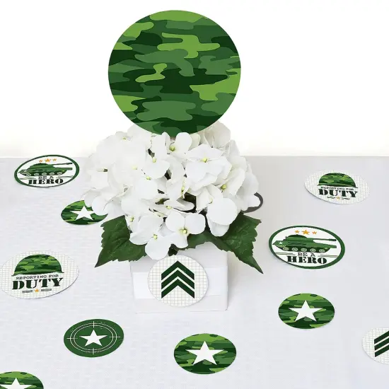 Big Dot of Happiness Camo Hero - Army Military Camouflage Party Giant Circle Confetti - Party Decorations - Large Confetti 27 Count {7}