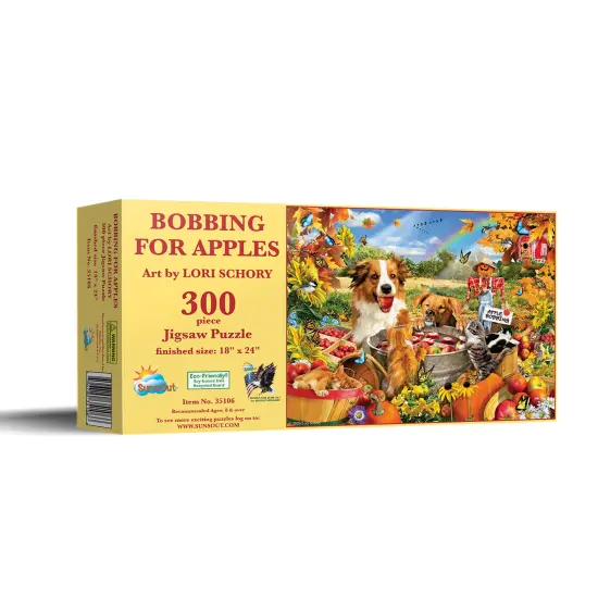 Sunsout Bobbing for Apples 300 pc Jigsaw Puzzle 35106 {3}