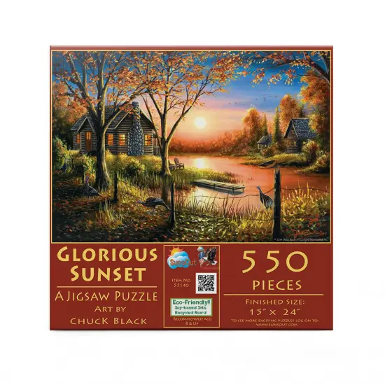 Sunsout Glorious Sunset 550 pc Thanksgiving Jigsaw Puzzle 55140 {4}