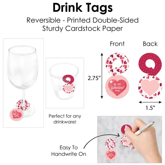 Big Dot of Happiness Happy Galentine's Day - Valentine's Day Party Paper Charger and Table Decorations - Chargerific Kit - Place Setting for 8 {7}