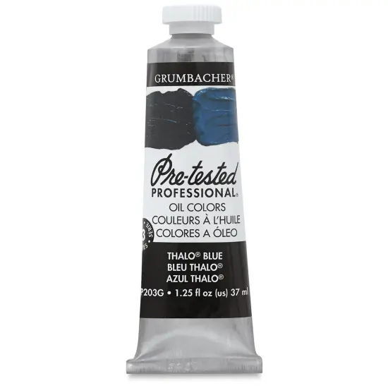 Grumbacher Pre-Tested Artists' Oil Color - Thalo Blue, 1.25 oz tube {1}