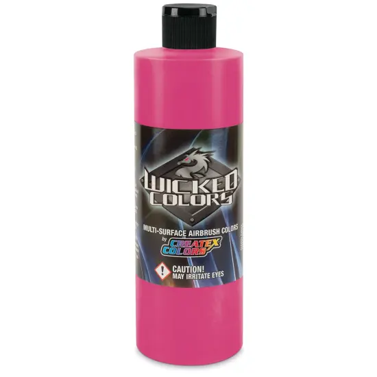 Createx Wicked Colors Airbrush Color - 16 oz, Fluorescent Pink {1}