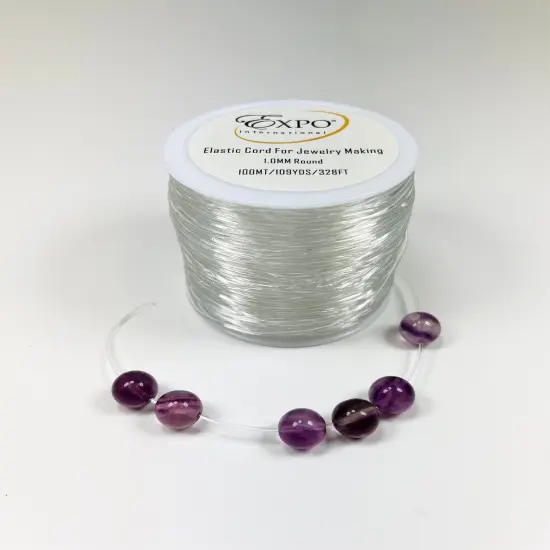 Elastic Stretch String Cord for Jewelry Making 1.0mm, in 100m Spool Black {3}