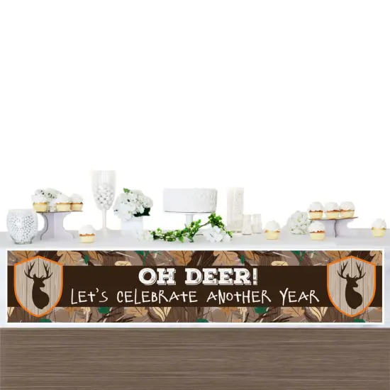 Big Dot of Happiness Gone Hunting - Deer Hunting Camo Happy Birthday Decorations Party Banner {4}