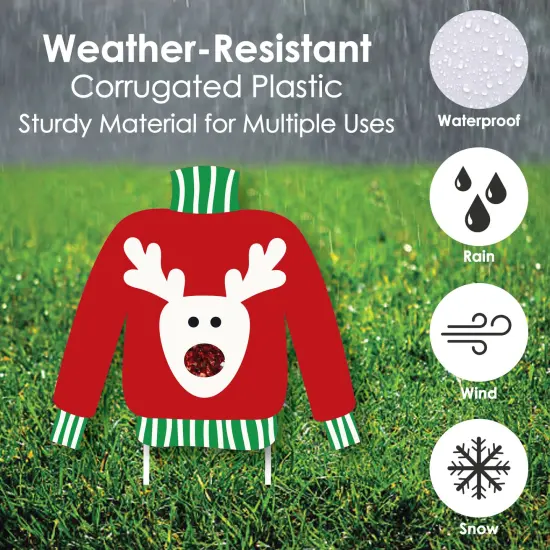 Big Dot of Happiness Ugly Sweater - Sweater Lawn Decorations - Outdoor Holiday and Christmas Yard Decorations - 10 Piece {6}