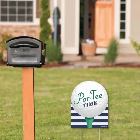 Big Dot of Happiness Par-Tee Time - Golf - Outdoor Lawn Sign - Birthday or Retirement Party Yard Sign - 1 Piece {3}