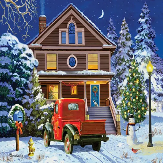 Sunsout Christmas Night Visit 300 pc Christmas Jigsaw Puzzle 13313 {1}