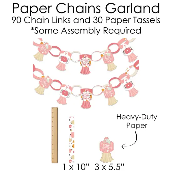 Big Dot of Happiness Girl Little Pumpkin - Banner and Photo Booth Decorations - Fall Birthday Party or Baby Shower Supplies Kit - Doterrific Bundle {7}