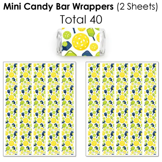 Big Dot of Happiness Let&rsquo;s Rally - Pickleball - Birthday or Retirement Party Candy Favor Sticker Kit - 304 Pc {4}