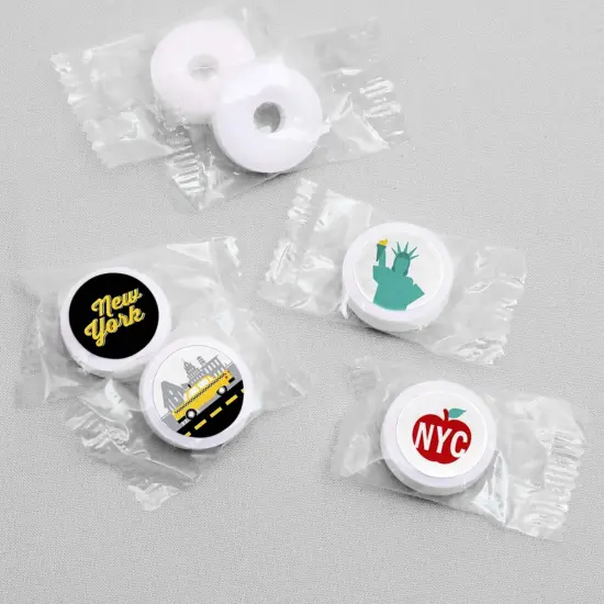 Big Dot of Happiness NYC Cityscape - New York City Party Round Candy Sticker Favors - Labels Fits Chocolate Candy (1 sheet of 108) {4}