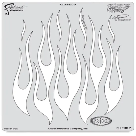 Iwata Artool Freehand Template - Flame-O-Rama 2 Classico {1}