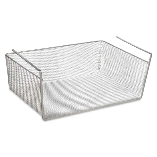 Design Ideas MeshWorks Undershelf Basket - Silver, Small {1}