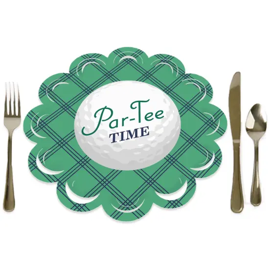 Big Dot of Happiness Par-Tee Time - Golf - Birthday or Retirement Party Round Table Decorations - Paper Chargers - Place Setting For 12 {1}