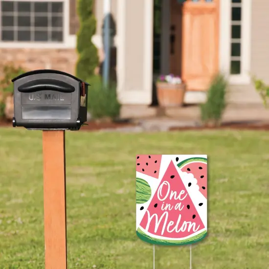 Big Dot of Happiness Sweet Watermelon - Outdoor Lawn Sign - Fruit Party Yard Sign - 1 Piece {3}