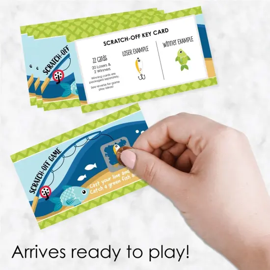 Big Dot of Happiness Let's Go Fishing - Fish Themed Birthday Party or Baby Shower Game Scratch Off Cards - 22 Count {3}
