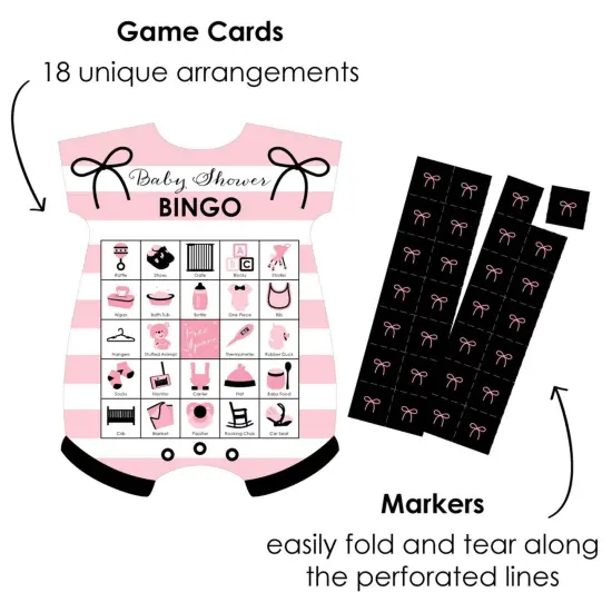 Big Dot of Happiness Paris, Ooh La La - Picture Bingo Cards and Markers - Paris Themed Baby Shower Shaped Bingo Game - Set of 18 {3}