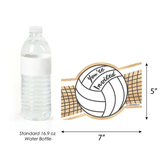 Big Dot of Happiness Bump, Set, Spike - Volleyball - Shaped Fill-in Invites - Baby Shower or Birthday Party Invites Cards with Envelopes - Set of 12 {6}