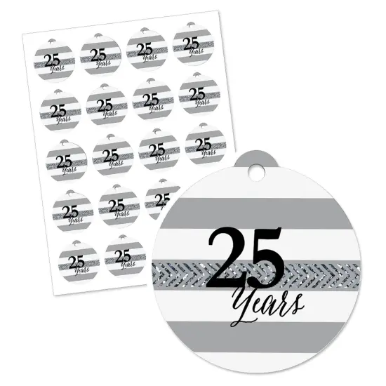 Big Dot of Happiness We Still Do - 25th Wedding Anniversary - Party Favor Gift Tags (Set of 20) {3}