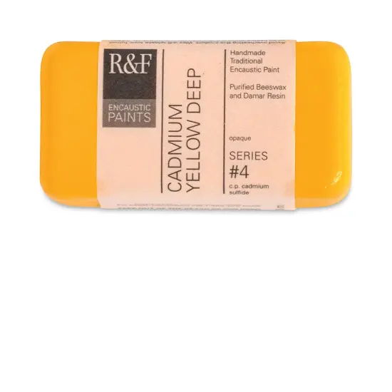 R&F Encaustic Paint Block - Cadmium Yellow Deep, 40 ml block {2}