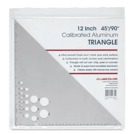 Alumicolor Aluminum Triangle - 12", 45/90 {2}