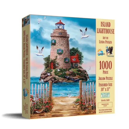 Sunsout Island Lighthouse 1000 pc Jigsaw Puzzle 52620 {3}